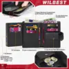 Men Genuine Leather Wallet Business Purse RFID Card Holder Transparent Windows Bank Note Coin Compartment Black 3