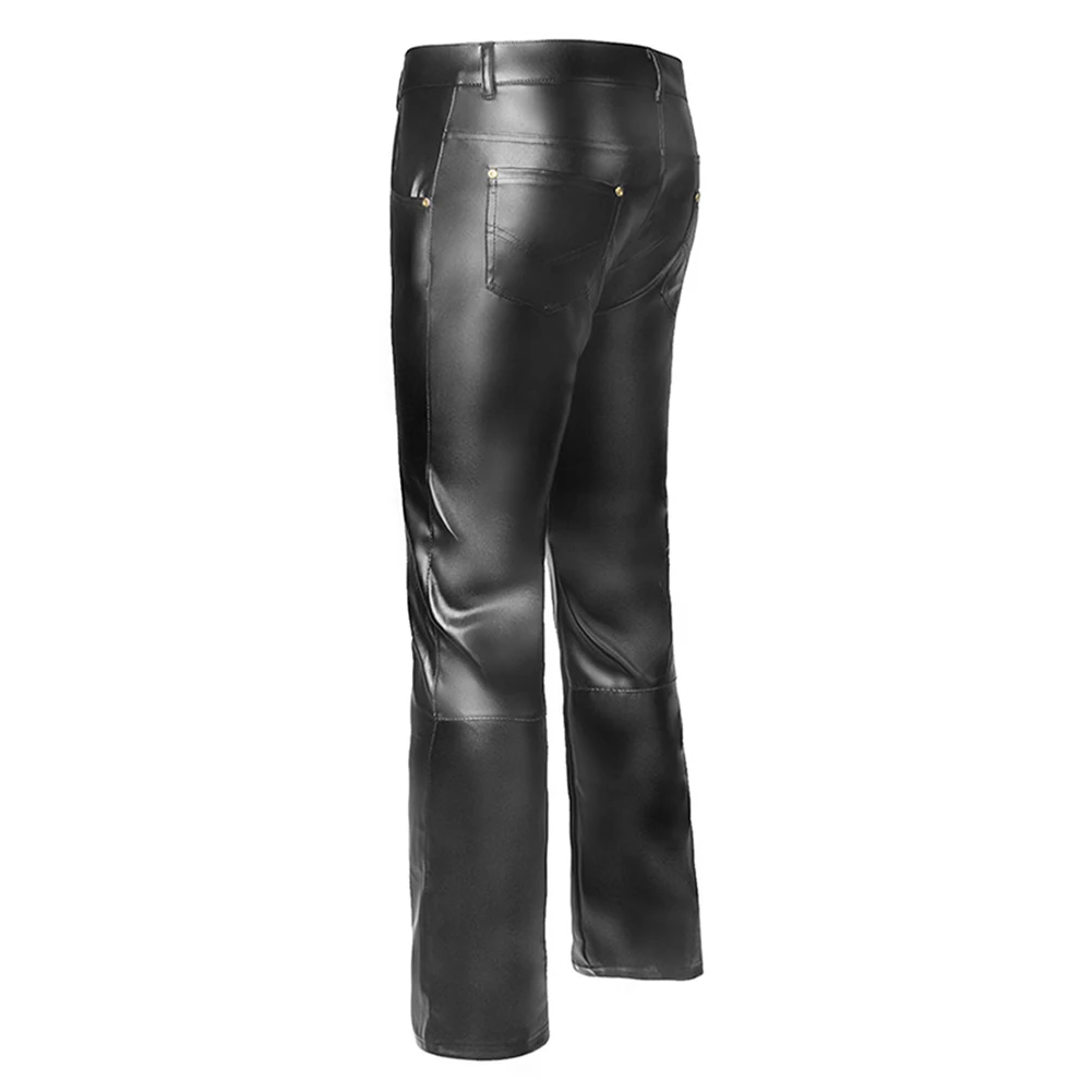 Мужские кожаные штаны в стиле панк, для ночного клуба, сцены, мальчиков, флирта, форма, обтягивающие мотоциклетные байкерские штаны, длинные эластичные узкие брюки, подарки