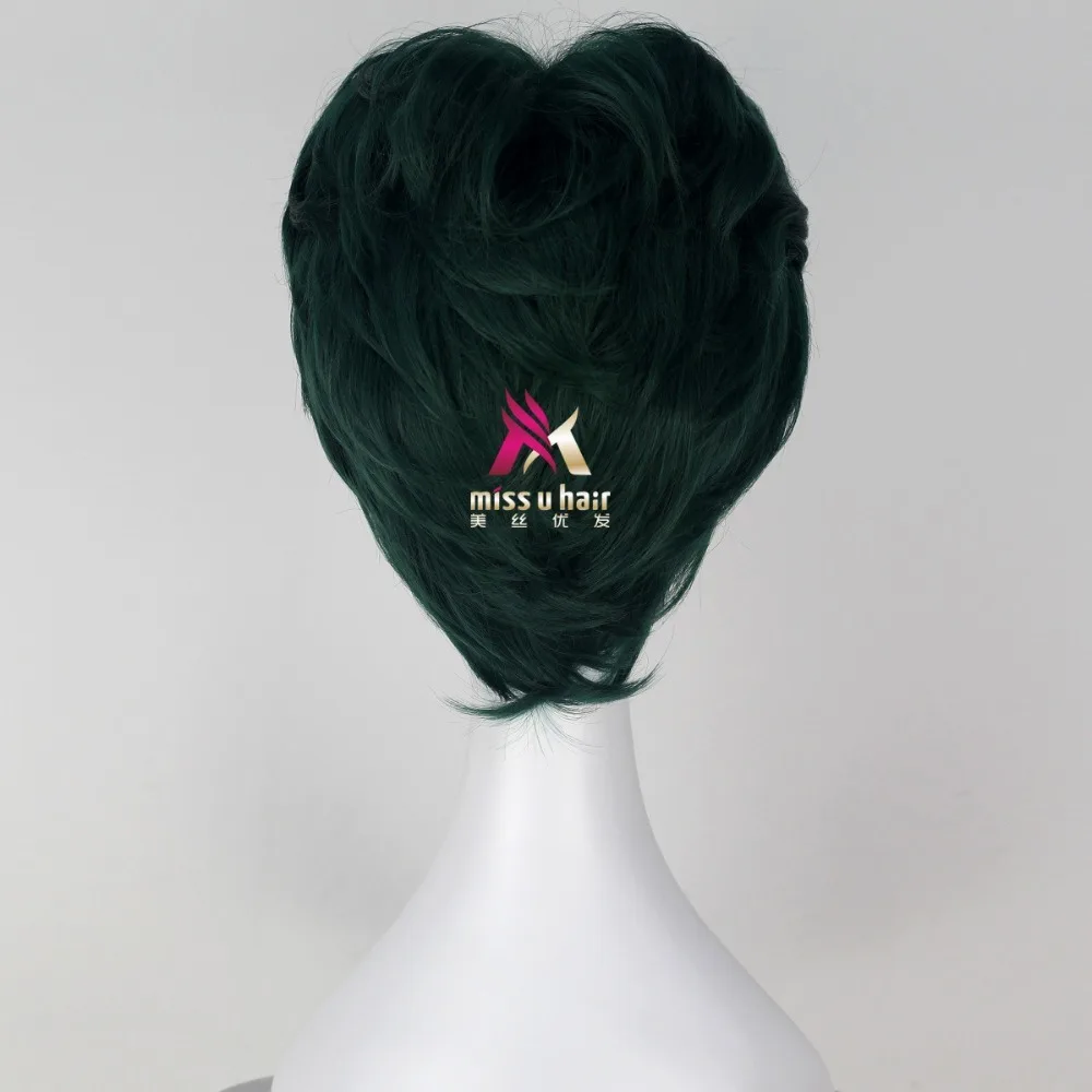 Movie Suicide Squad Joker Clown Green wig Play Poseidon Hair DC Comic Cosplay Halloween Costume Syn