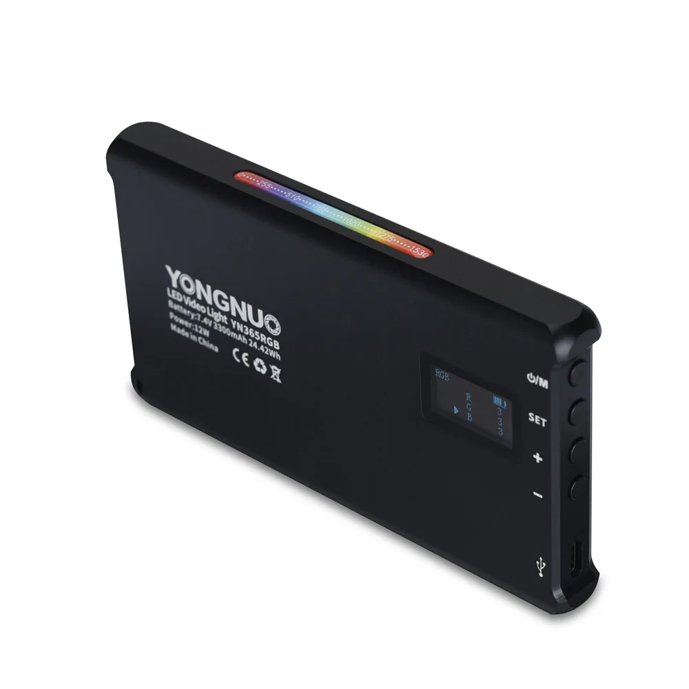  YONGNUO YN365 RGB LED Video Light 12W Pocket On Camera Colorful Photography Lighting For Sony Nikon - 4000207022565