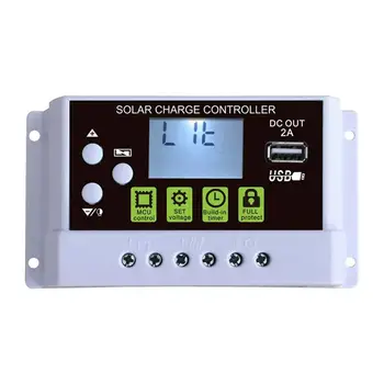 

Automatic Solar Power Controller Dual USB 12/24V Output Solar Panel Battery Regulator Equipment with Data Memory Function