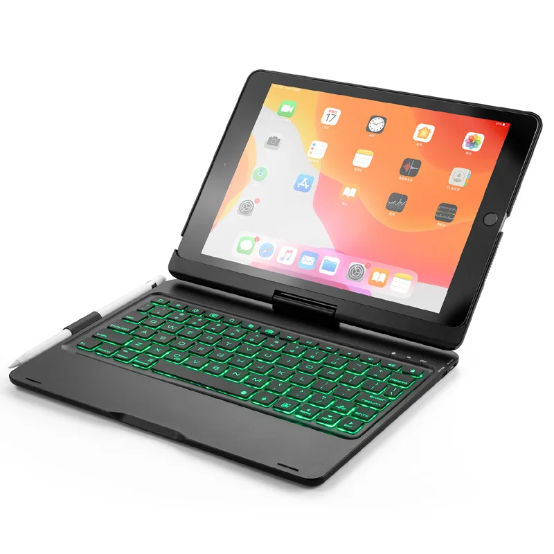 Чехол для iPad 10,2, тонкий, 7 цветов, с подсветкой, Беспроводная Bluetooth клавиатура, чехол, чехол для, iPad 10,2