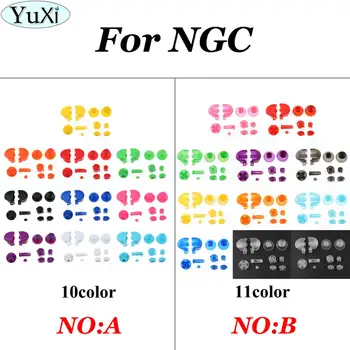 

YuXi For Gamecube Controller Mod Colorful Complete button set with 3D Caps for Nintend for NGC Full Set LR ABXY Z Keyboards Keys