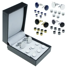 8 шт./компл. Ретро Круглый Форма капли масла запонки гвоздики покрытые геометрические рукав Запонки для французских рубашек Кнопки украшения для футболки подарки