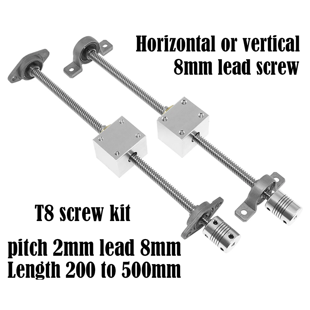 CNC-Router-Kit-T8-Screw-Set-Horizontal-Vertical-Screw-Pitch-2mm-Lead ...
