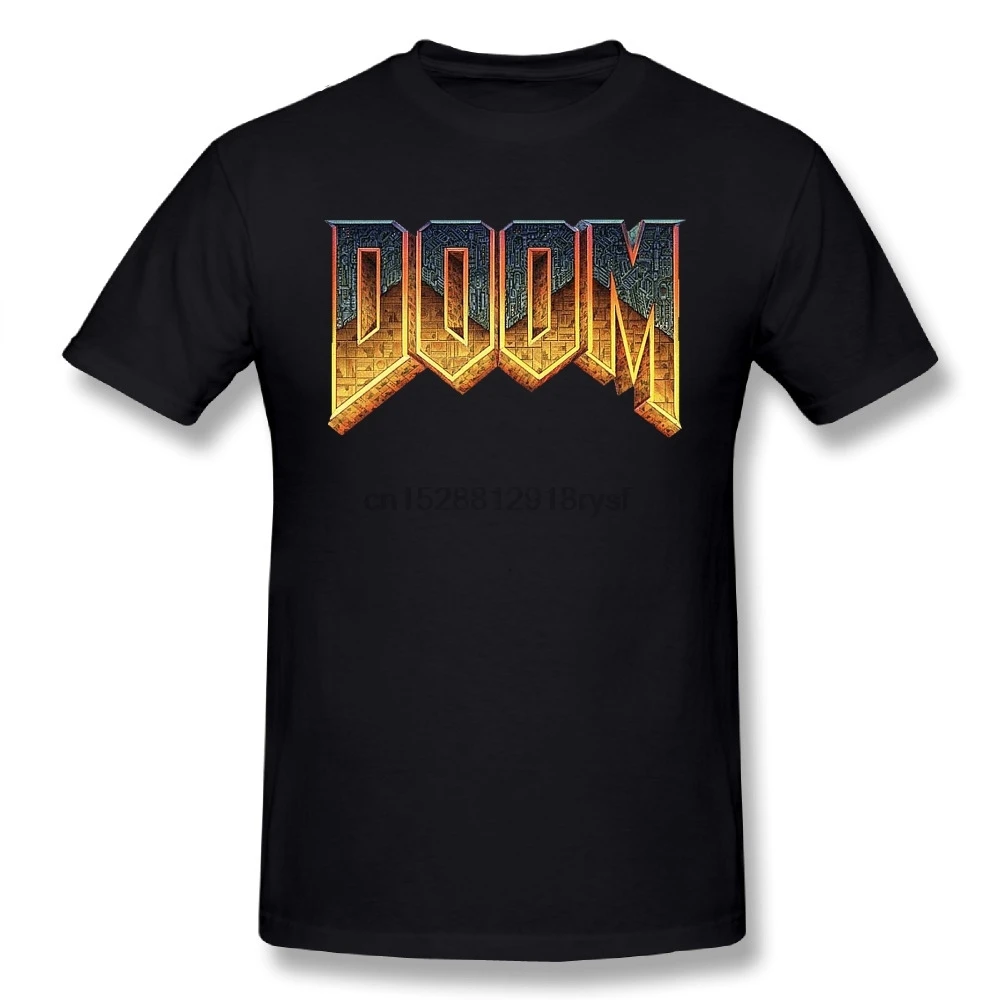 100% чистый хлопок для мужчин Doom футболка крутая игра модные футболки оптовая
