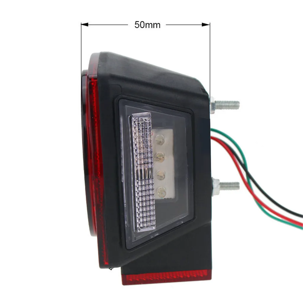 Kongyide автомобильный светильник светодиодный 12 В 2 шт. светодиодный погружной квадратный фонари заднего хода для прицепов под 80 дюймов задний тормоз лодка шпилька крепление аксессуары для автомобиля