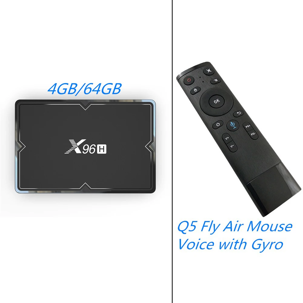 MAAT 4 Гб ОЗУ 64 ГБ Android 9,0 Allwinner H603 Smart tv Box четырехъядерный 2 Гб 16 Гб Rom Netflix Youtube Wifi 1080P 4K телеприставка X96H - Цвет: 4GB 64GB Add Q5G