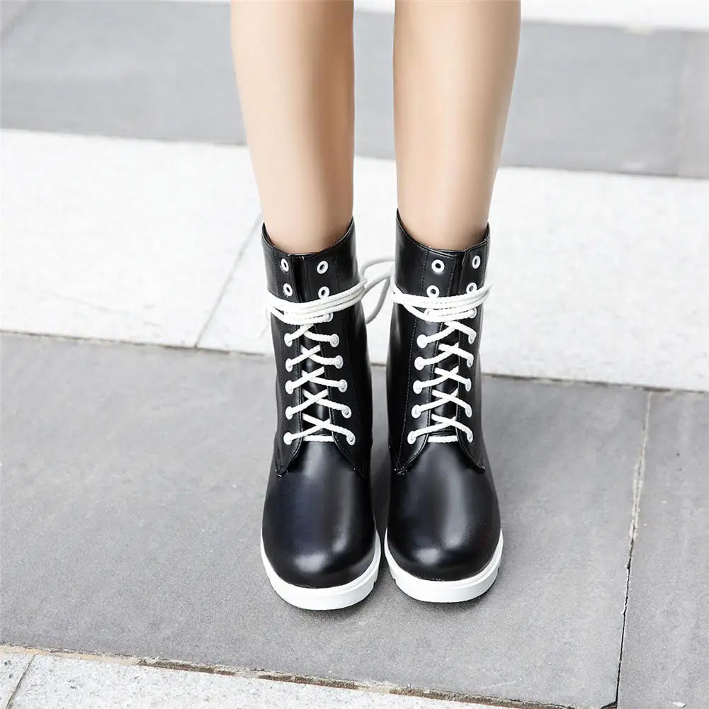 

SARAIRIS New Large Size 43 wholesale Shoelaces Women Boots Leisure Fashion Woman Shoes Ankle Boots Female