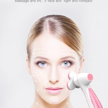 Многофункциональный 3D V образный тройной съемной головкой щетка IPX6 Водонепроницаемый умный массажер для лица