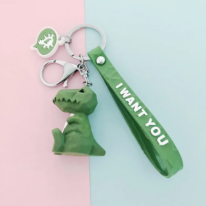 Геометрическая подвеска Dinasour Kpop аксессуары Kawaii брелок Панда кошка свинья животное брелок подарки на день рождения Детская Подвеска на рюкзак - Цвет: C