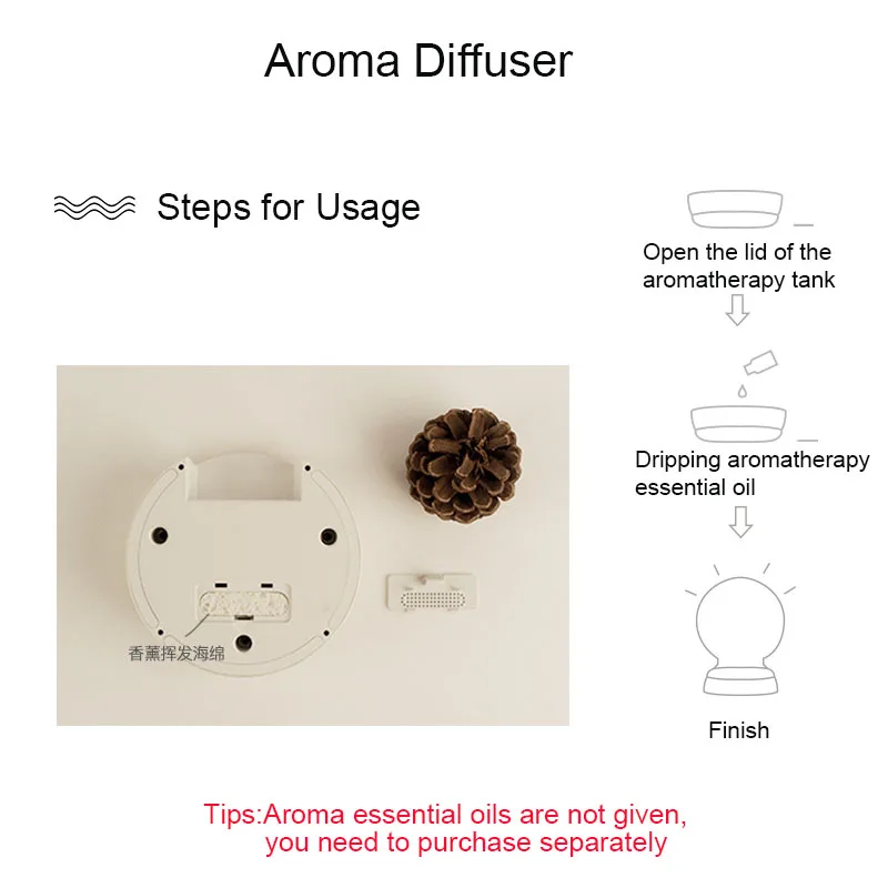 9 разных узоров, 3D Ночной светильник с арома-диффузор USB прикроватные настольные атмосферная лампа USB Интерфейс для зарядки телефона с функцией очистки воздуха