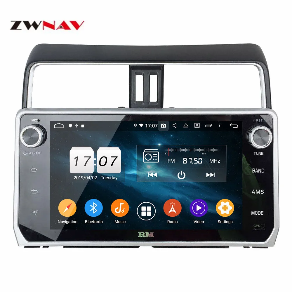 Android 9,0 PX5 PX6 Автомобильный gps навигатор Автомобильный dvd-плеер для Toyota Prado- мультимедийный плеер магнитофон головное устройство