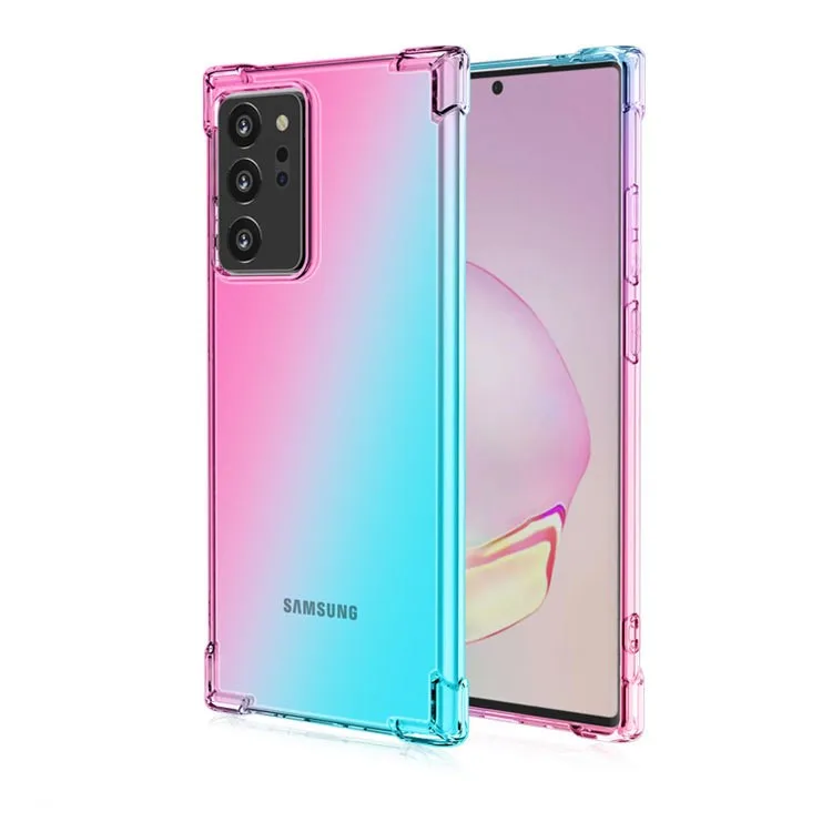 US $120.96 100Pcs Wholesale Shockproof Gradient Soft TPU Phone Case For Samsung Galaxy Note 20 Ultra 5G Clear Back Cover For SA Note20 Capa