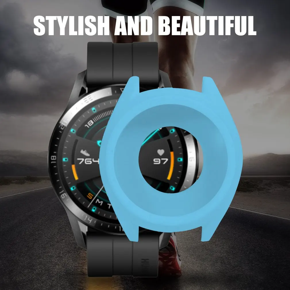 Мягкий ТПУ силиконовый чехол для huawei Watch GT 2 GT умный Браслет защитная рамка оболочка для GT2 защитный напульсник