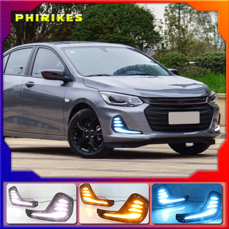 

2PCS For Chevrolet Cavalier 2020 12V ABS LED DRL Daytime Running Lights Turn Signal Fog Lamp Car Styling