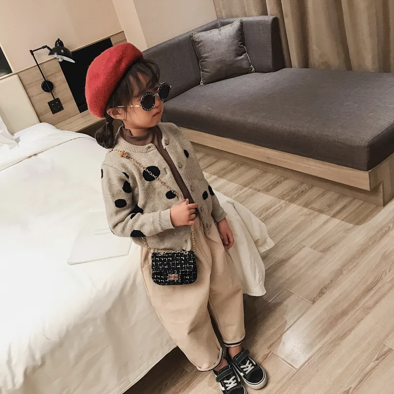 

Korean-style Children Small Bag 2019 Spring New Style Fashion Simple gong zhu bao Versatile Graceful Girls Shoulder Bag Fashion