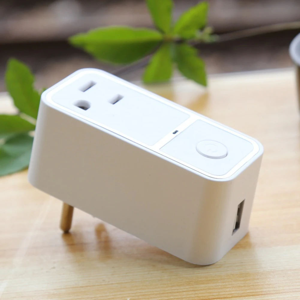 Голосовое управление мини беспроводной Wi-Fi приложение управление 10А USB выход практичный общий ретардант оболочки смарт-разъем US Plug