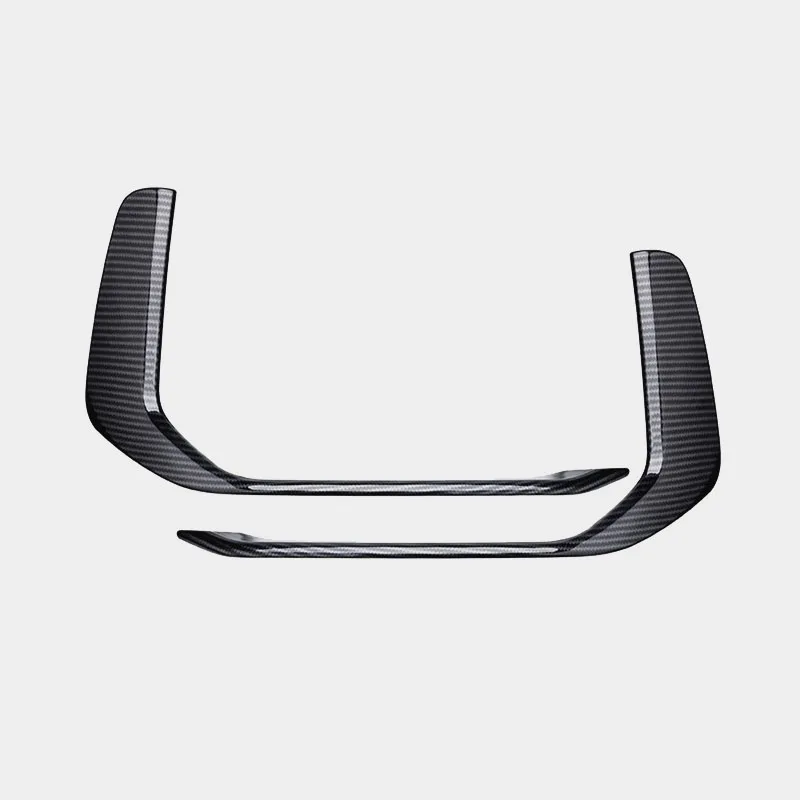 ABS Carbon Fiber Front Bumper Fog Light Frame Trim For Audi A6 C8 2019-2020 Fog Lamp Covers Decorative Accessories