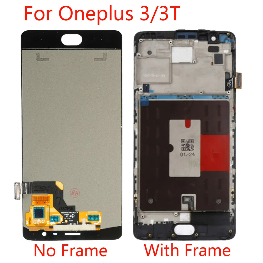 

For Oneplus 3 3T A3000 LCD Display Touch Screen Assembly With Frame for Oneplus 3 3T LCD Screen