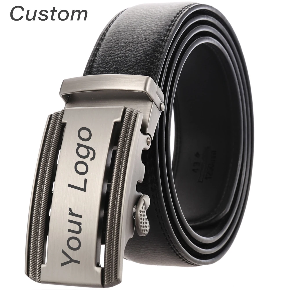 Personalized Mens White Leather Belt Business Custom Engraved Name Logo Men's Automatic Buckle Accessories Waistband Gifts