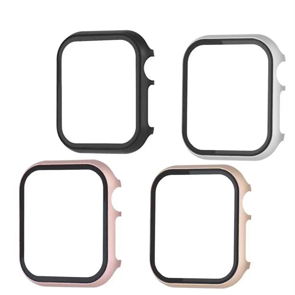 

Aluminum Metal Case+3D Screen Protector For Apple Watch 4 38mm 42mm High Quality Protector Cover Frame For iwatch Series 1/2/3/4