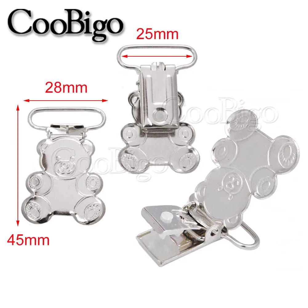 25mm Bear 50 шт. серебристые металлические крепления для подтяжек пряжка для ремня для ошейника для Собаки Рюкзак Сумка для ремня Запчасти для одежды аксессуары 9 стилей - Цвет: 25mm Bear