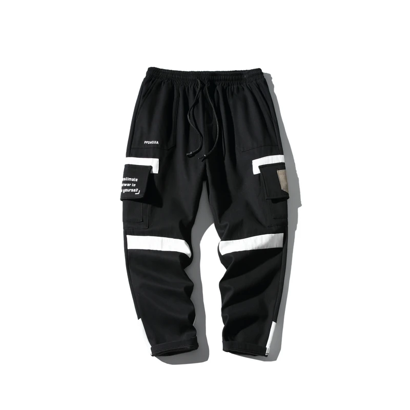 

2020 Streetwear Men's Multi Pockets Cargo Harem Pants Hip Hop Casual Male Track Pants Joggers Trousers Fashion Harajuku Men Pant