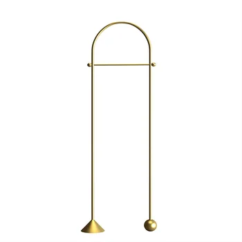 

Designer brand brass color decorative creative coat rack floor Nordic simple ins clothes rack
