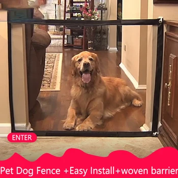 

Magic-Gate Dog Pet Fences Portable Folding Safe Guard Indoor and Outdoor Protection Safety Magic Gate For Dogs Cat Pet