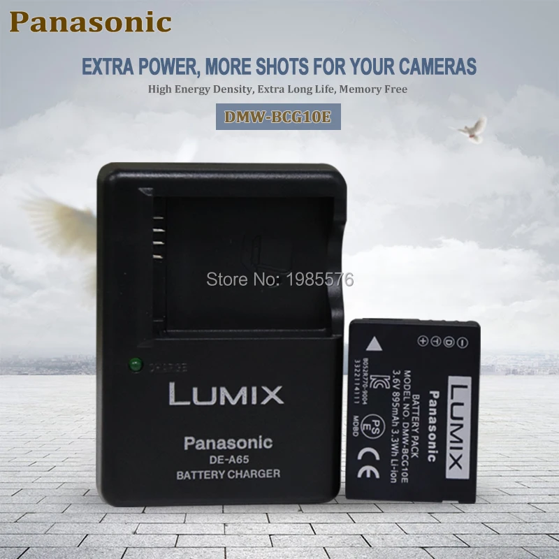 1 шт. Panasonic Камера Батарея Lumix DMW-BCG10E ДМВ BCG10 BCG10E DMC-3D1 DMC-TZ7 DMC-TZ8 DMC-TZ10 с DE-A65 зарядное устройство