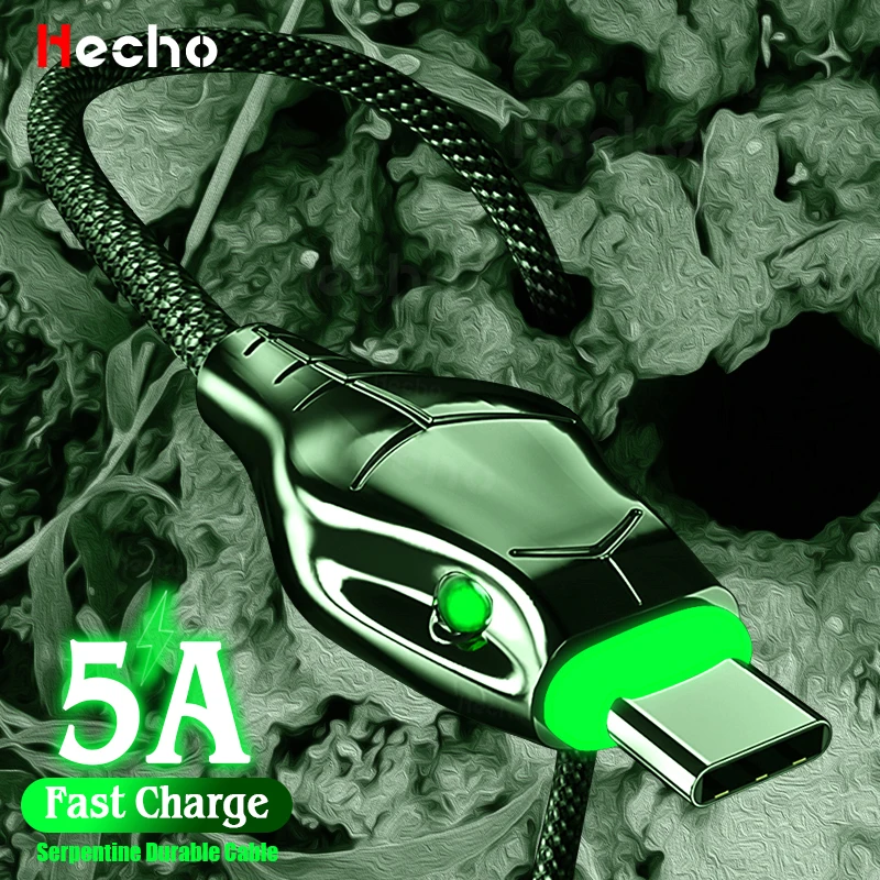 Hecho-Cable USB tipo C de carga rápida 5A, Cable de datos Micro USB para iPhone 12, Xiaomi, Huawei y Samsung