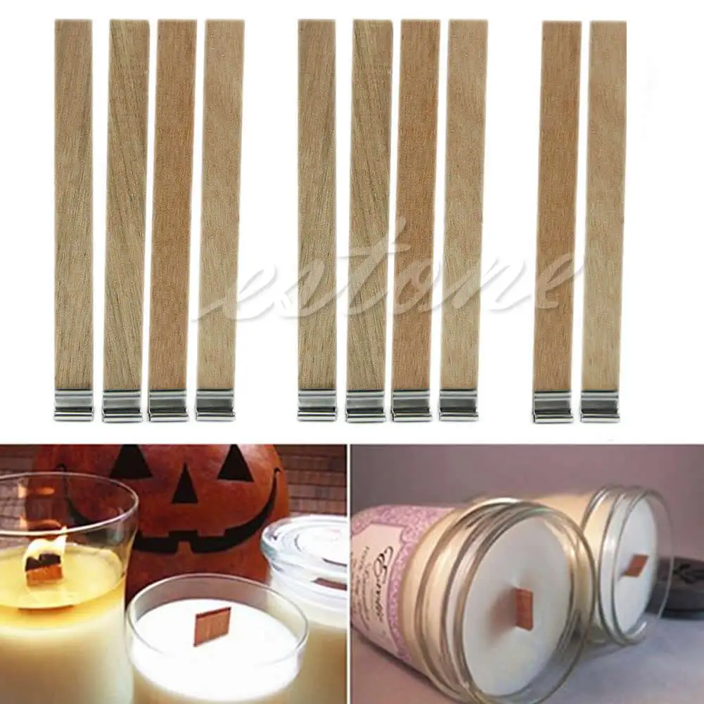 Новый 10 шт Свеча деревянный фитиль с Sustainer Tab свеча делая поставку