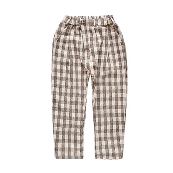 

Baby Plaid Pants For Girls Trousers Spring Autumn Elastic Waist Harem Pants For Kids Clothes Toddlers Clothing 2 4 6 8 10 12Year