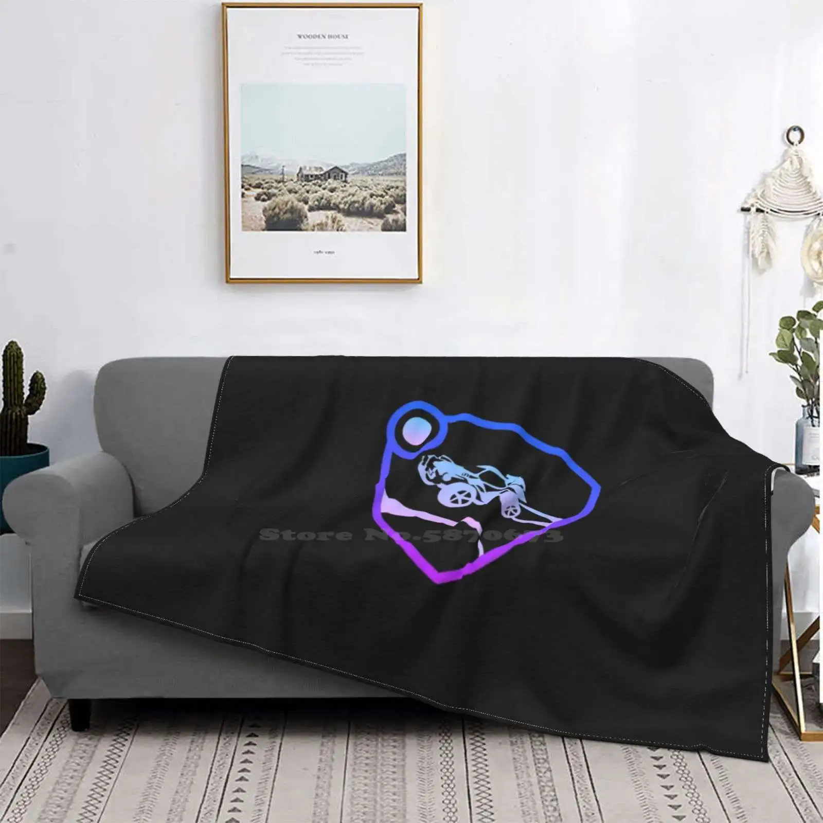 Rocket League Badge Trend Style Funny Fashion Soft Throw Coperta Rocket League Rocket Soccer Xbox Playsation Gam Rlcs Esports