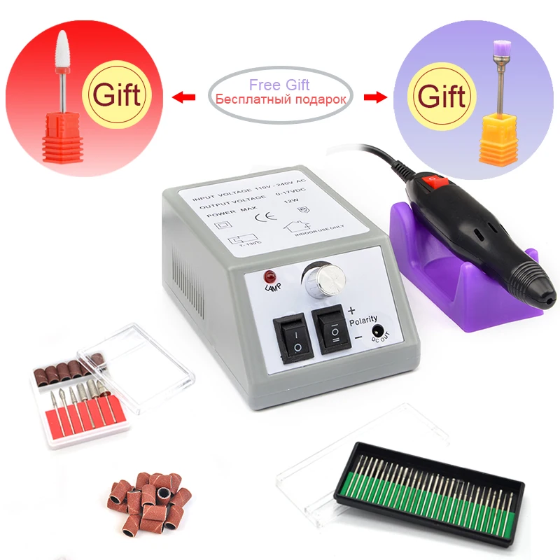 Электрический сверлильный станок для ногтей, пилка для ногтей, профессиональное оборудование для педикюра, маникюрный станок, фреза для ногтей, инструменты для дизайна ногтей - Цвет: 2000Gray-3050