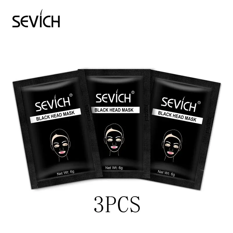3 PCS Sevich 60 г бамбуковый уголь Глубокая чистка черная маска для лица Уход за Кожей маска для удаления черных точек сужение пор контроль масла маска для лица - Цвет: 3 PCS