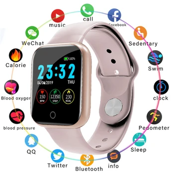 

I5 Smart Watch Waterproof Heart Rate Monitor Fitness Tracker Pedometer Bracelet Pk IWO 8 10 Sport Watch for Honor Huawei