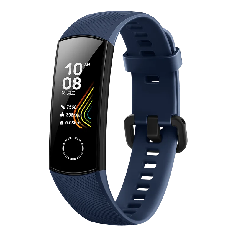 Global Blue Смарт-браслет huawei Honor Band 5, Оксиметр, сенсорный экран, волшебный цвет, для плавания, для обнаружения сердечного ритма, сна, сна, Honor Band 5 - Цвет: Global Blue