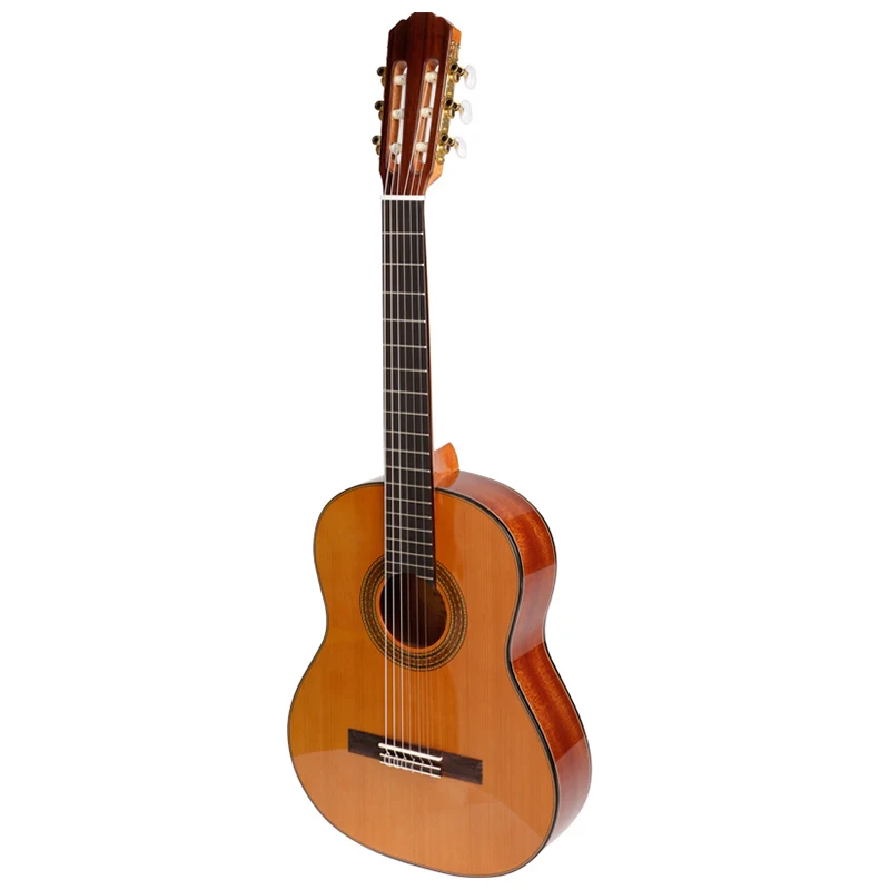 Bullfighter D-3623 красный Pinus& Sapele Твердый Топ 36 дюймов Классические гитары высокого качества однотонные блестящие