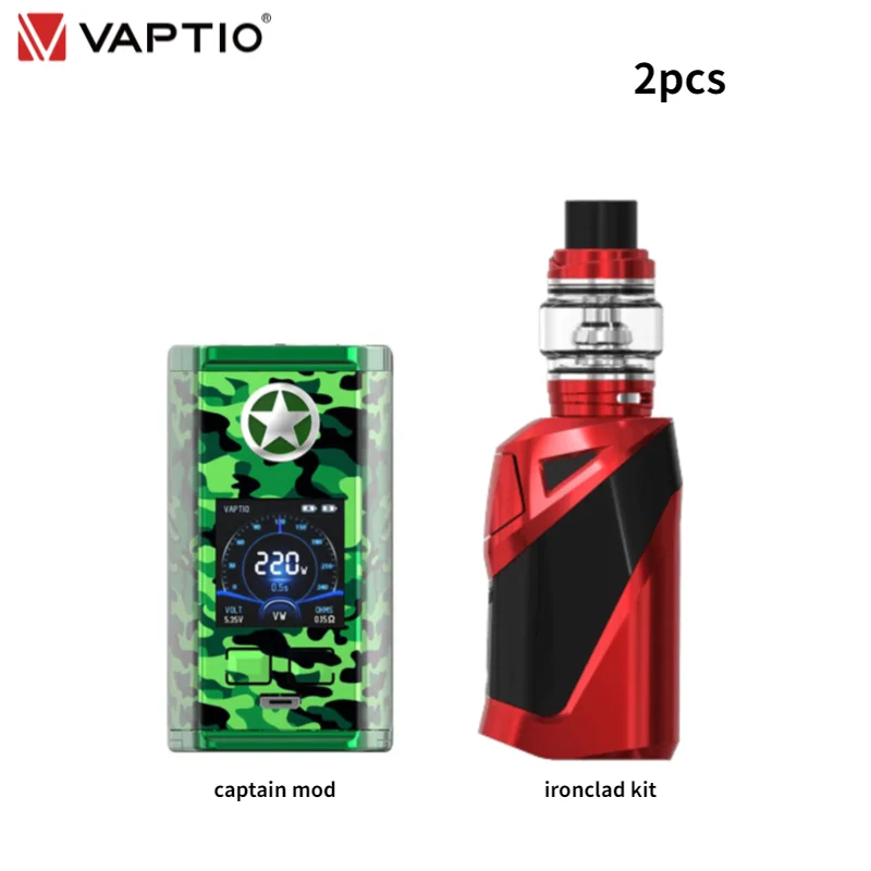 Испаритель электронной сигареты Vaptio Captain вейп мод 220 Вт с поддержкой RTA RDA RDTA