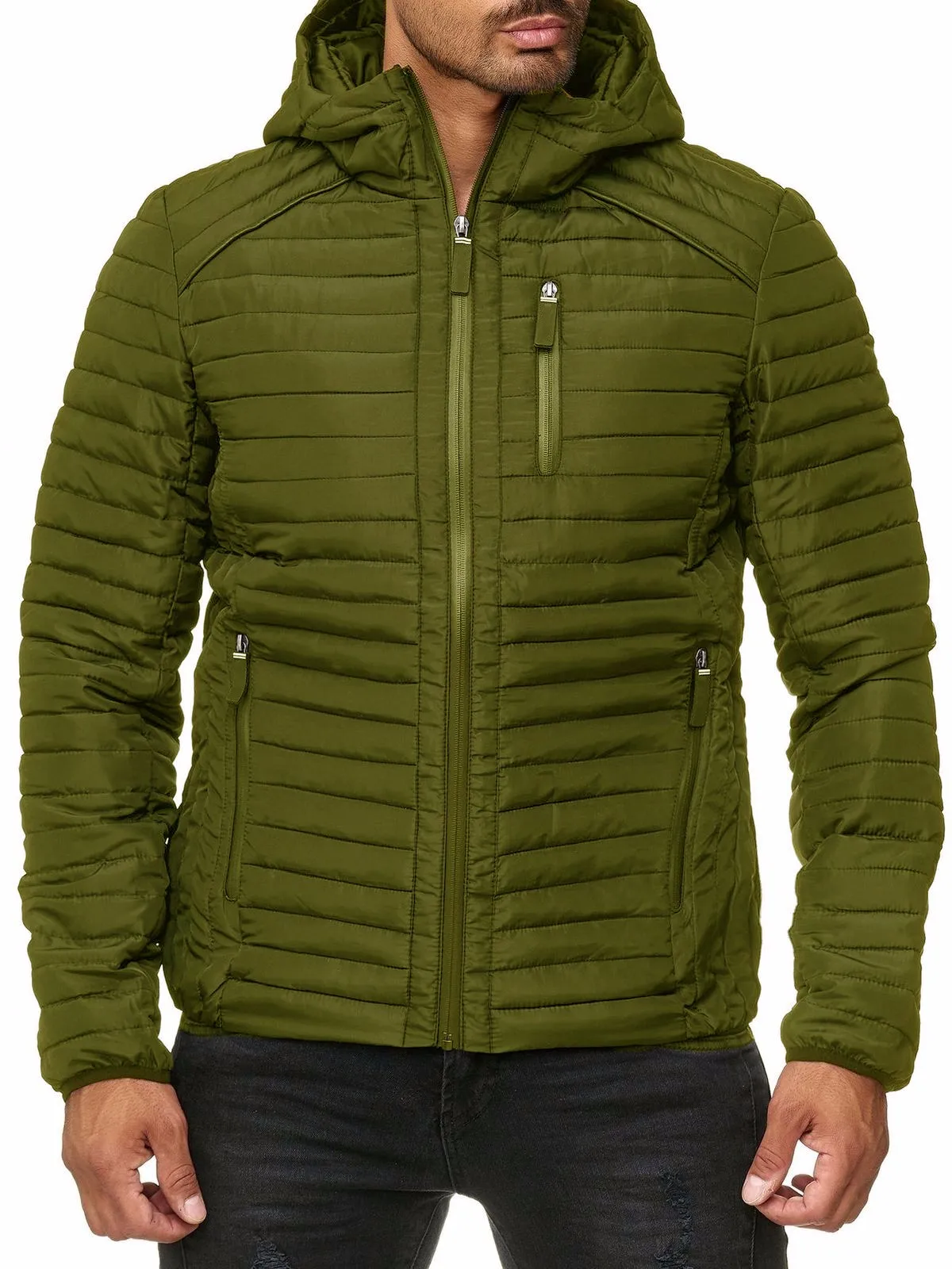 ZOGAA Fashion Jackets Men Parka Winter Thicken Warm Outwear High Quality Plated Solid Hooded Coat Casual Zipper Windbreak