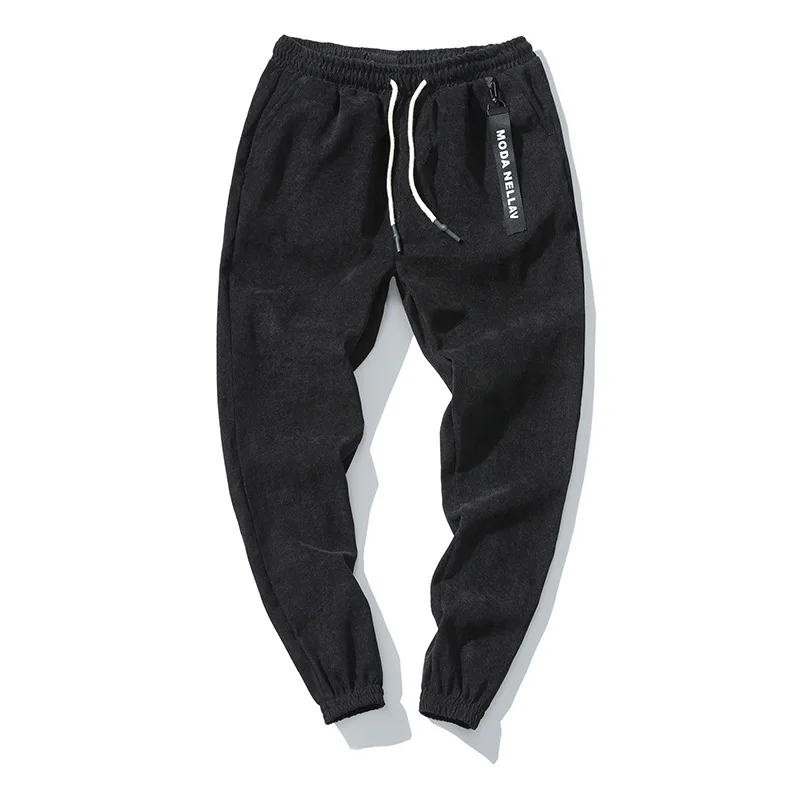 Мужские повседневные штаны вельветовые Теплые для спорта полосатые одежда