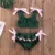 1-6T 2020 Baby Girl One Piece Swimsuit Off Shoulder Ruffled Flounce Купальник Купальники Пляж Бикини Зеленый