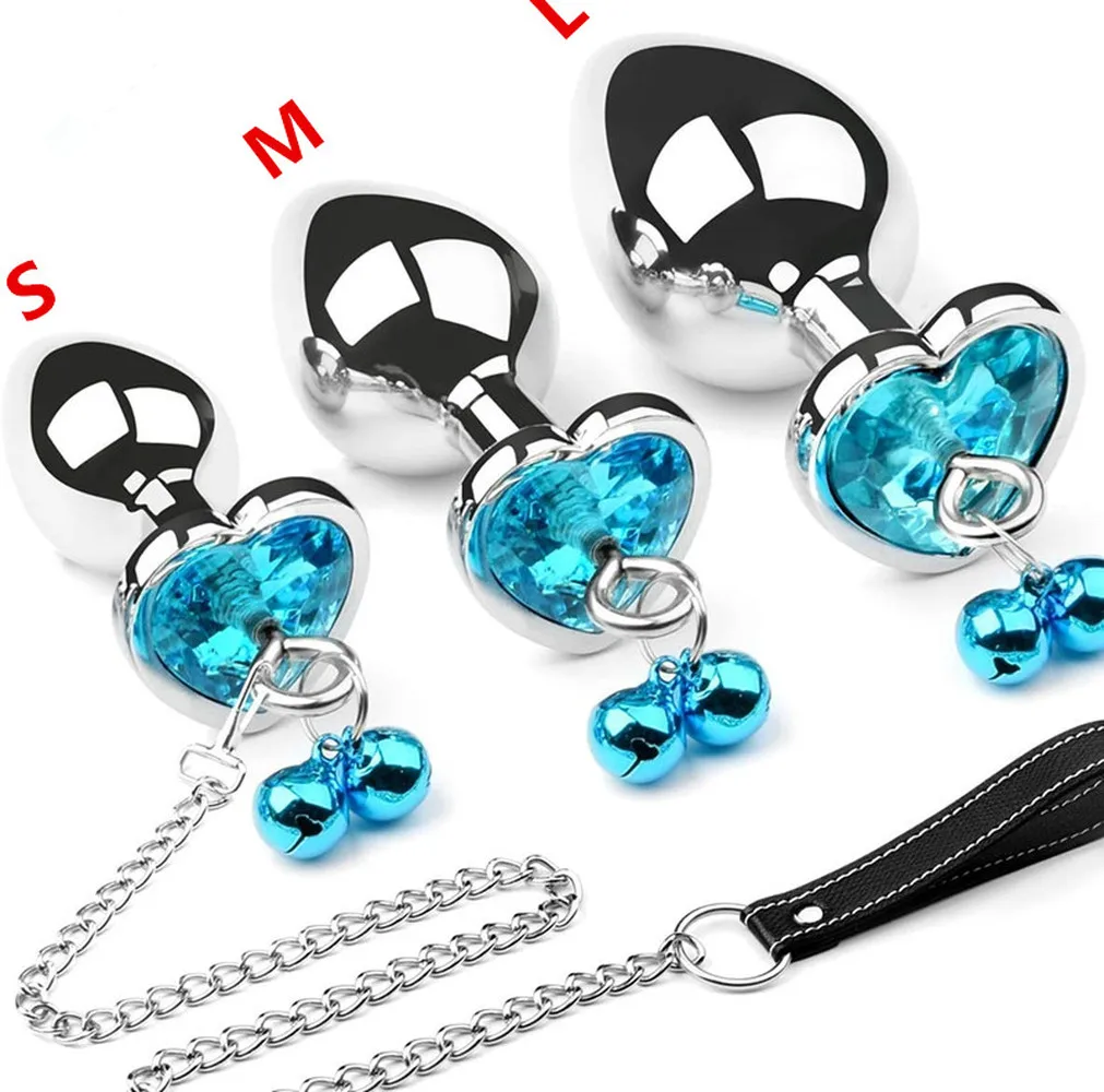 Metal Butt Plug Bell Anal Bdsm Slave Traction Chain BDSM Anal Plugs