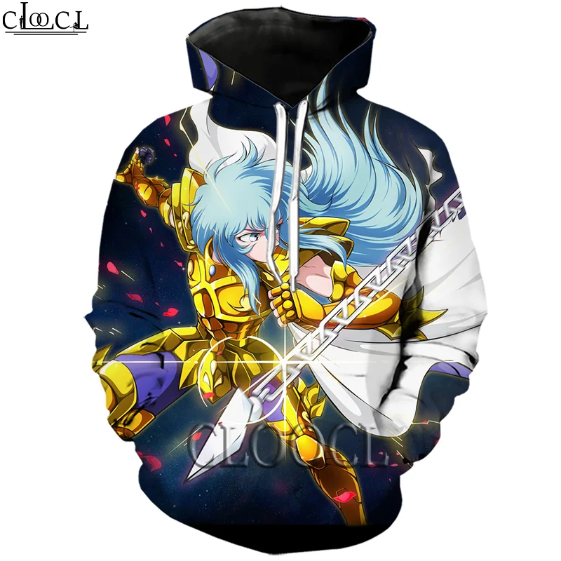 

HX 2020 popular Fashion Anime The Knights of the Zodiac Saint Seiya 3D Print Hoodie Unisex Harajuku Hip Hop All-match Tops