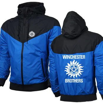 

New Spring Autumn Men's Hoodies Winchester Car Logo Print Fashion high quality cotton Men's hoodie Sweatshirt