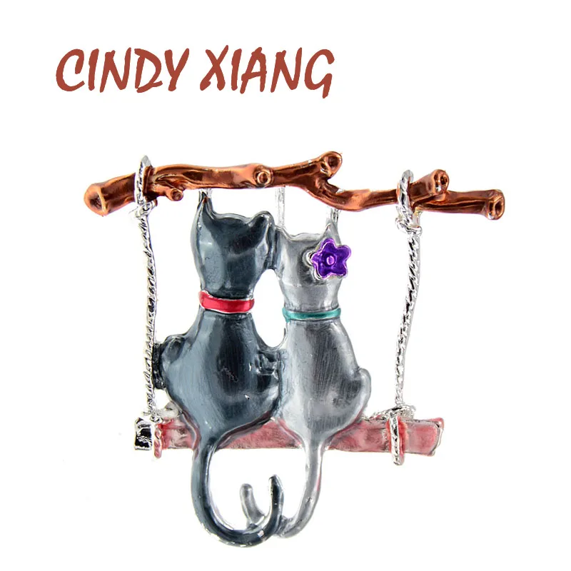 Брошь женская в виде кошки CINDY XIANG 3 цвета | Украшения и аксессуары