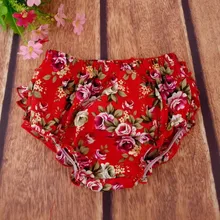Детские трусики подгузник из чистого хлопка, детские трусики с принтом, детское нижнее белье с рисунком красной розы