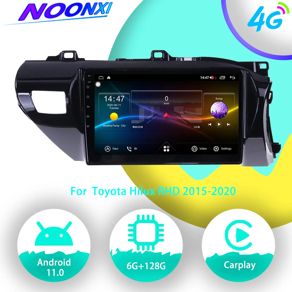 

128G For Toyota Hilux RHD 2015-2020 Android Car Radio Stereo Autoradio Auto Audio GPS Navigation Multimedia Player DVD Head Unit